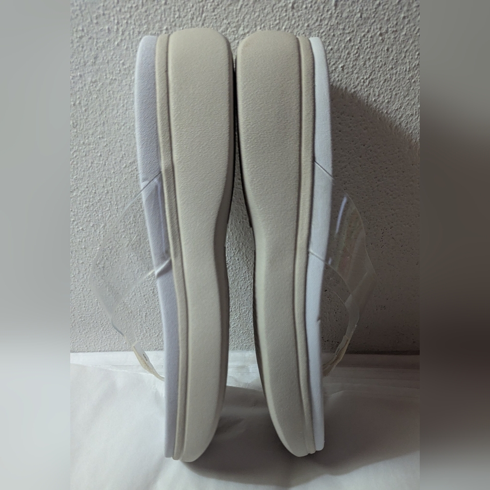 Vionic Luminous White Clear Thong Platform Slip O… - image 7